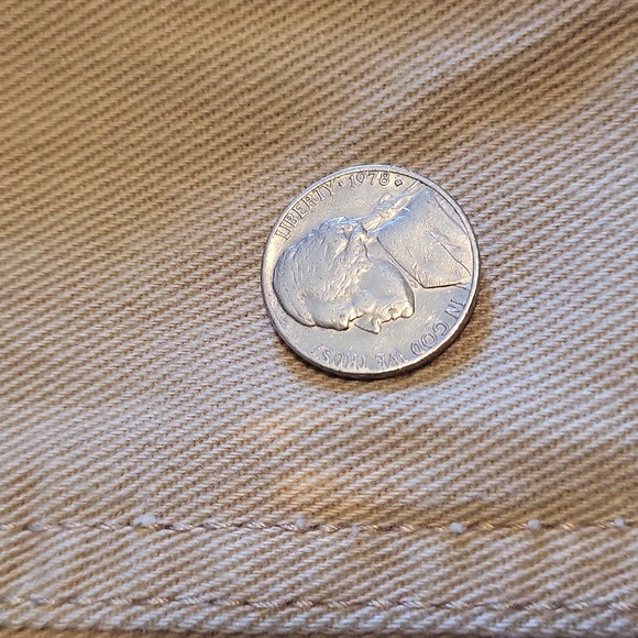 Woman Within 18T Tan denim pants - wide leg - Picture 5 of 5